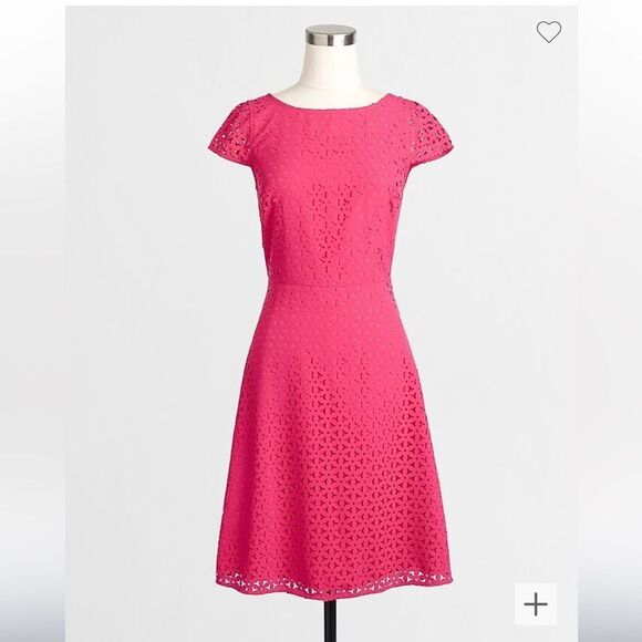 J. Crew Dresses & Skirts - J. Crew Pink Lazer cut Cap Sleeve Dress size 4